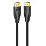 Vention Displayport/M -> Displayport/M (Szövet, fekete), 5m, kábel