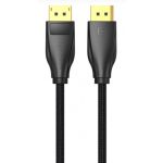 Vention Displayport/M -> Displayport/M  (Szövet, fekete), 10m, kábel