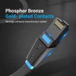 Vention UTP Patch (Cat.6, lapos, fekete), 0,5m, kábel