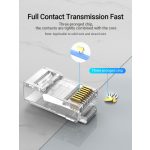 Vention UTP (Cat.6A ,RJ45,átlátszó) 100db, csatlakozó