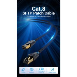 Vention SFTP Patch (Cat.8, szövet), 0,5m, kábel