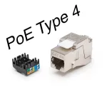 KELINE KEJ-C6A-S-10G Cat.6A 10Gigabit PoE Type 4 árnyékolt Keystone Jack