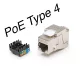 KELINE KEJ-C6A-S-10G Cat.6A 10Gigabit PoE Type 4 árnyékolt Keystone Jack