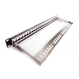   KELINE KEP-EMPTY-S 19 1U üres fekete patch panel 24 db keystone jack számára