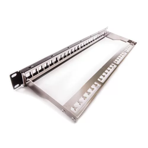 KELINE KEP-EMPTY-S 19 1U üres fekete patch panel 24 db keystone jack számára