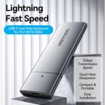 Vention M.2 NGFF SSD (USB 3.1 Gen 2-C, alu, szürke), ház