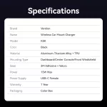 Vention Telefon (töltős, mágneses,autós), telefontartó
