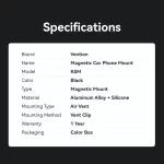 Vention Telefon (Klip,mágneses,autós), telefontartó