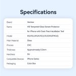 Vention iPhone 16, (HD edzett üveg, pormentesítővel), telefon kijelző védő üveg
