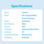 Vention iPhone 16 Plus, (HD edzett üveg), telefon kijelző védő üveg