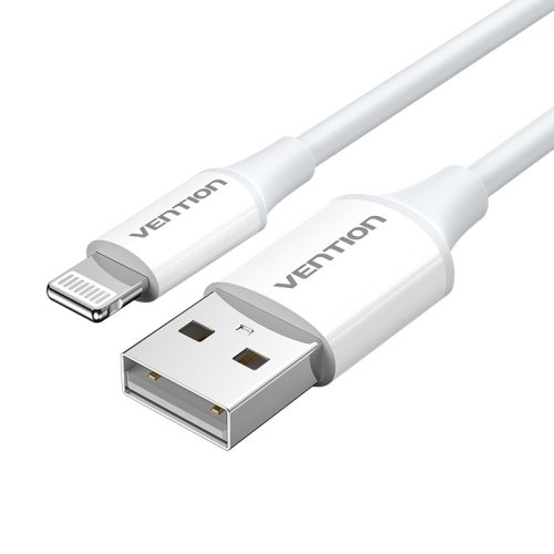 Vention USB-A 2.0 -> Lightning, (2,4A, fehér) 1m, kábel