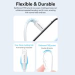 Vention USB-A 2.0 -> Lightning, (2,4A, fehér) 2m, kábel