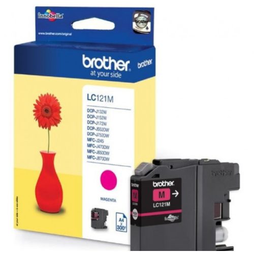 Brother LC121M Tintapatron Magenta 300 oldal kapacitás