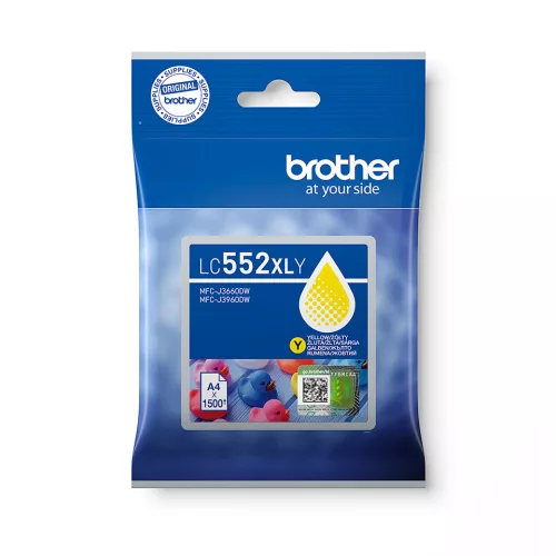 Brother LC552XLY Tintapatron Yellow 16,5 ml 1.500 oldal kapacitás