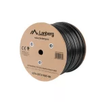 Lanberg LCF6-30CU-0305-BK Cat.6 F/UTP PE+PVC Fca 250MHz AWG23 305m árnyékolt zselés fekete kültéri kábel
