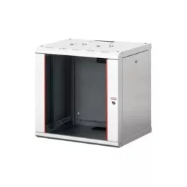   Lande LN-PR12U6060-LG PROline 19" 12U 600x600mm üvegajtós szürke fali rack szekrény
