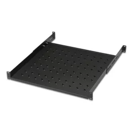   Lande LN-RAF-RMC-1145-BL 19" 1U 450mm mély 4 ponton rögzíthető állítható fekete tálca