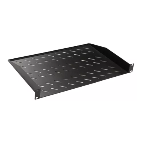 Lande LN-RAF-RMO-1U40-BL 19" 1U 400mm mély 2 ponton rögzíthető fekete tálca