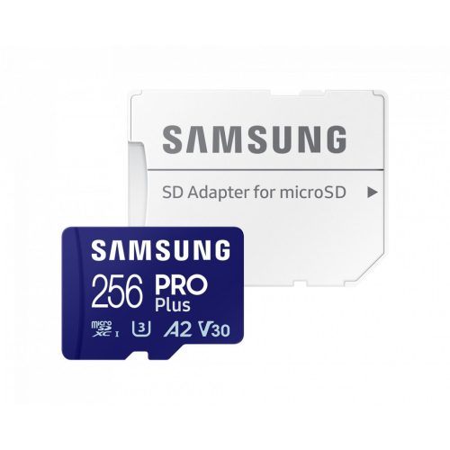 SAMSUNG SD kártya, 256GB, PRO PLUS, Blue Wave