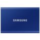 SAMSUNG SSD Külső, 1TB, T7, Indigó Kék, USB 3.2