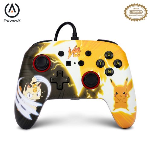 PowerA Enhanced vezetékes kontroller Nintendo Switch - Pokémon: Pikachu vs. Meowth