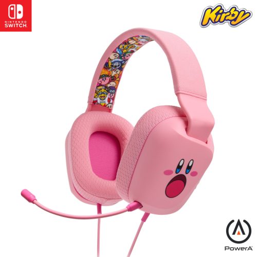 PowerA  Nintendo Switch vezetékes sztereo fejhallgató  -  Kirby Mouthful Mode