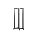 Lanberg OR01-6042-B 19" 42U SZÉL:600mm MÉLY:1000mm MAG:2118mm lapraszerelt fekete rack keret