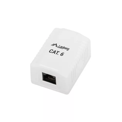 Lanberg OU6-0001-W Cat.6 UTP 1xRJ45 szimpla árnyékolatlan falon kívüli aljzat