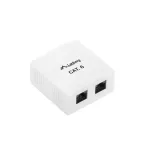 Lanberg OU6-0002-W Cat.6 UTP 2xRJ45 dupla árnyékolatlan falon kívüli aljzat