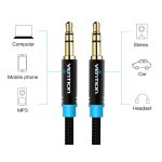 Vention 3.5mm jack/M ->  3.5mm jack/M,  (audio,szövet), 1,5m, kábel