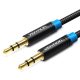 Vention 3.5mm jack/M ->  3.5mm jack/M,  (audio,szövet), 5m, kábel