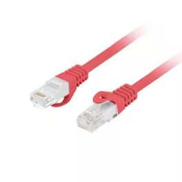   Lanberg PCU6-10CU-0050-R Cat.6 U/UTP LSZH CU AWG26 árnyékolatlan piros patch kábel 0.5m