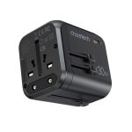 Choetech USB-C+A*3 (4port,30W, fekete, travel, US,UK,EU,AU), töltő