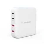 Choetech 4-port 2*USB-C+2*USB-A (4port,asztali,100W,fehér,GAN), töltő