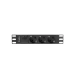 Lanberg PDU-03F-0200-BK 10" 1U 3xSchuko aljzat Schuko csatlakozóvéggel 2m fekete elosztósor