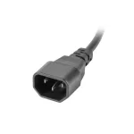 Lanberg PDU-10I-0200-IEC-BK 19 1U 10xC13 aljzat C14 csatlakozóvéggel 2m fekete elosztósor kapcsolóval