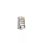 Lanberg PLS-6000EZ Cat.6 FTP RJ45 8P8C moduláris árnyékolt átvezetős csatlakozó dugó 100db/csomag