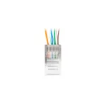 Lanberg PLU-5000EZ Cat.5e UTP RJ45 8P8C univerzális árnyékolatlan átvezetős csatlakozó dugó 100db/csomag