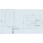Teltonika PR1ICA70 kültéri IP67 4,5dBi 5G LTE Wi-Fi/GPS Omni antenna Teltonika RUTX50 routerhez