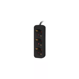   Lanberg PS0-03F-0150-BK 3x Schuko aljzat 10A 1.5m fekete elosztósor