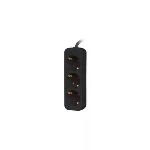 Lanberg PS0-03F-0150-BK 3x Schuko aljzat 10A 1.5m fekete elosztósor