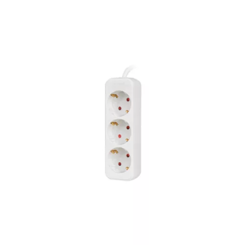 Lanberg PS0-03F-0150-W 3x Schuko aljzat 10A 1.5m fehér elosztósor