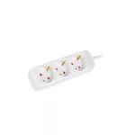 Lanberg PS0-03F-0150-W 3x Schuko aljzat 10A 1.5m fehér elosztósor