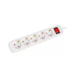 Lanberg PS1-05F-0150-W 5x Schuko aljzat 10A 1.5m kapcsolós fehér elosztósor