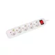 Lanberg PS1-05F-0150-W 5x Schuko aljzat 10A 1.5m kapcsolós fehér elosztósor