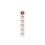 Lanberg PS1-05F-0150-W 5x Schuko aljzat 10A 1.5m kapcsolós fehér elosztósor
