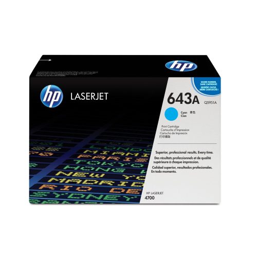 HP Q5951A Toner Cyan 10.000 oldal kapacitás No.643A