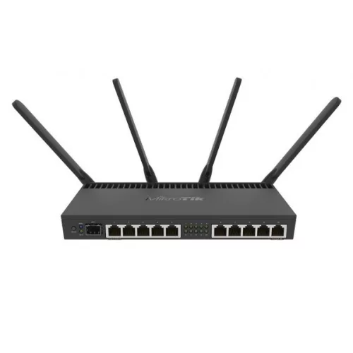 MikroTik RB4011IGS+5HACQ2HND-IN 10port GbE LAN 1x10GbE SFP+ port Dual-band 802.11ac Wi-Fi router