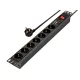 RAIN RET2209 19"" 1U PDU 7xCEE 7/3 schuko aljzat CEE7/7 csatlakozó 1,8m túlfeszültségvédett elosztósor