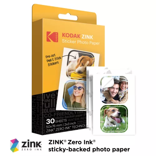 Kodak előre kivágott matrica Zink 2x3 hüvelykes 30 lap